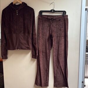 Brown Velour Women's Pants & Jumpsuit Set BCBG MaxAzria
